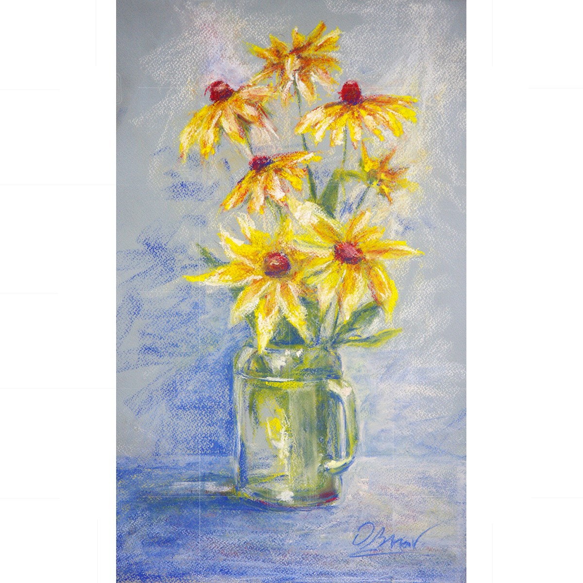 Echinacea - soft pastel on paper Echinacea - soft pastel on paper