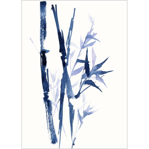 Blue bamboo, watercolor on paper, 7.811.8" (20x30 cm)