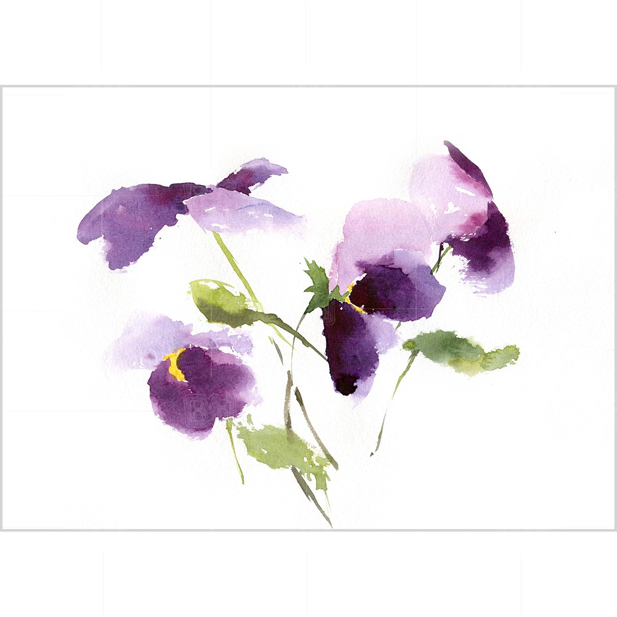 Kiss me quick flowers, watercolor on paper Kiss me quick flowers, watercolor on paper, 11.8*7.8" (30x20 cm)
