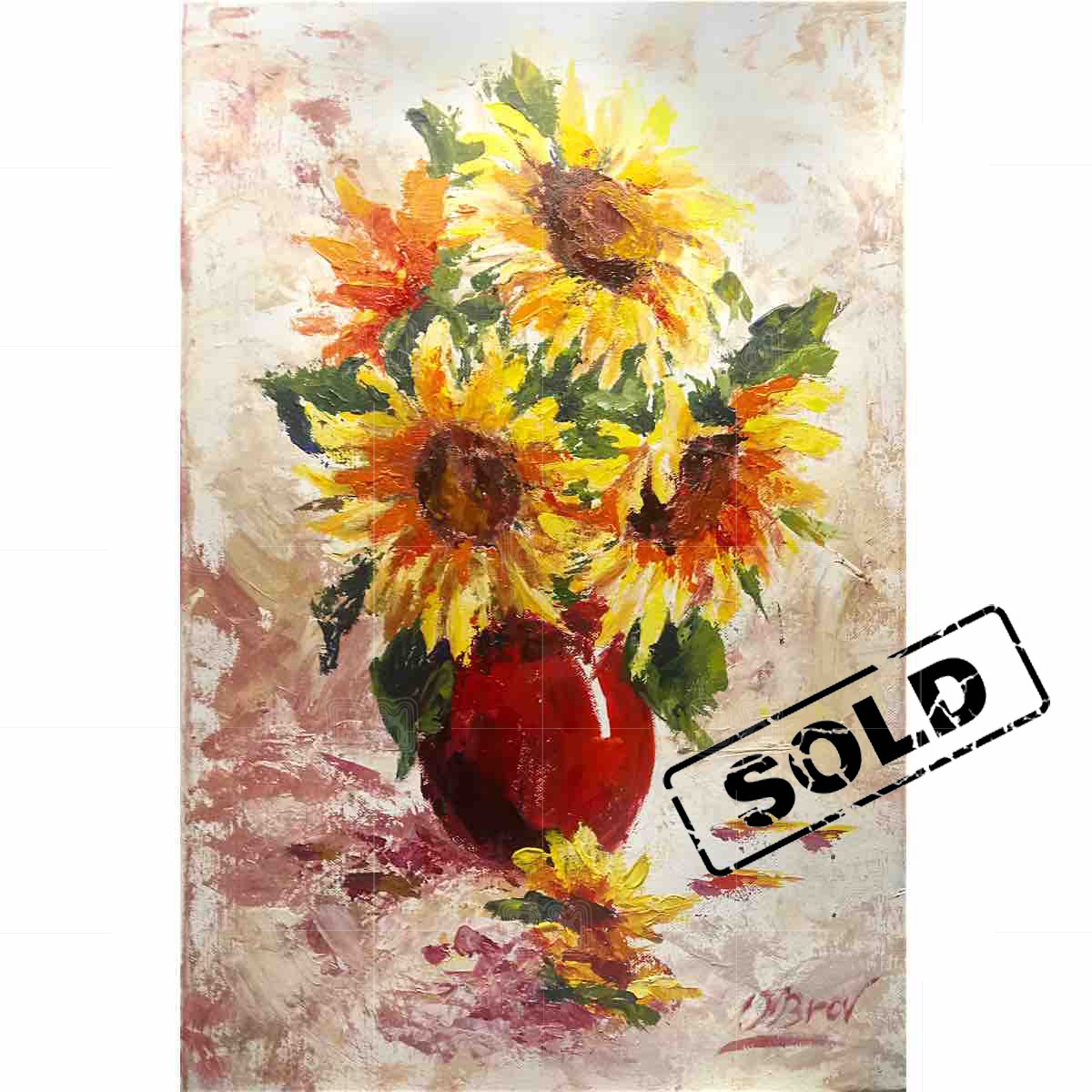 Sunflowers in a vase - original painting Sunflowers in a vase - original painting