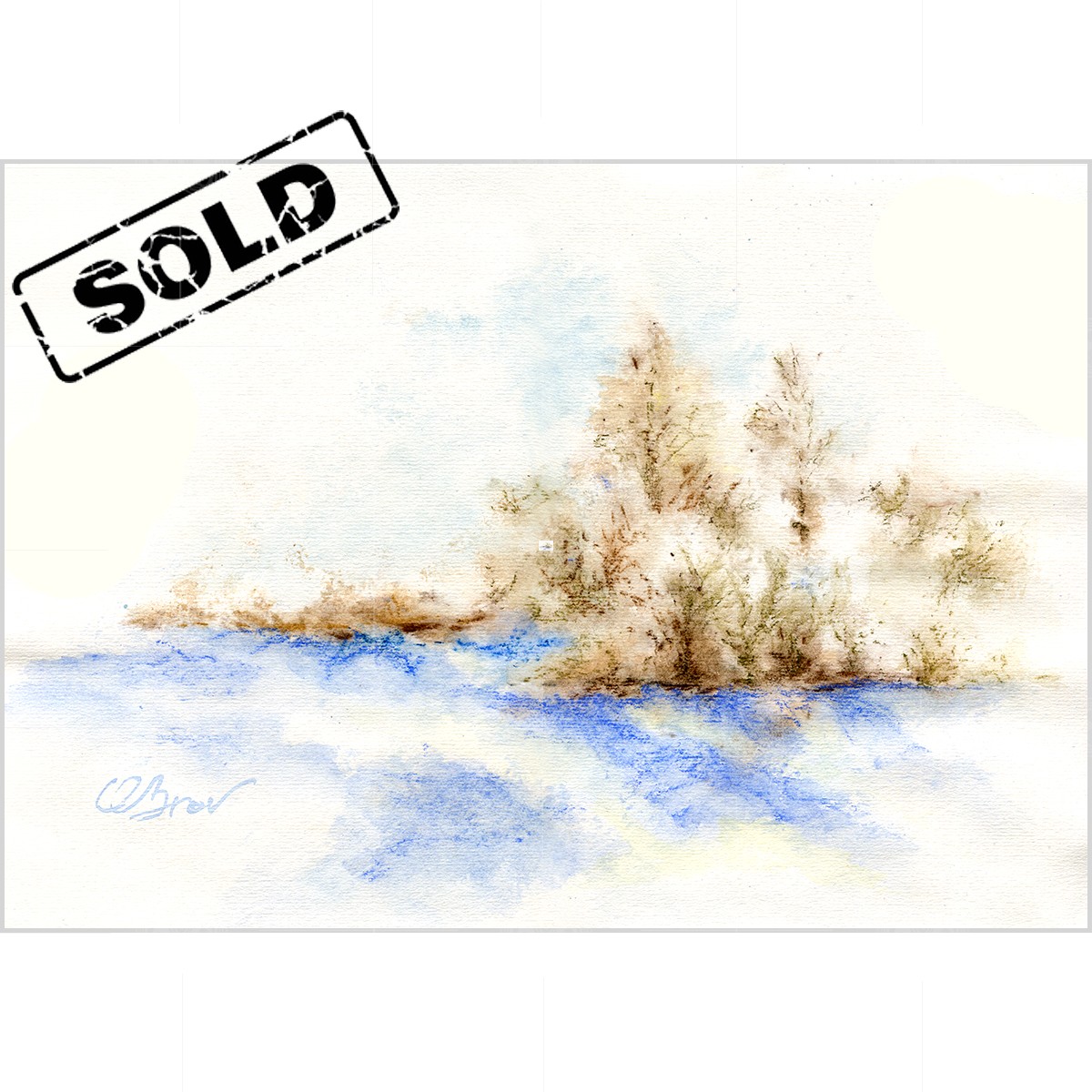 A winter day in Siberian country - original soft pastel painting A winter day in Siberian country - original soft pastel painting