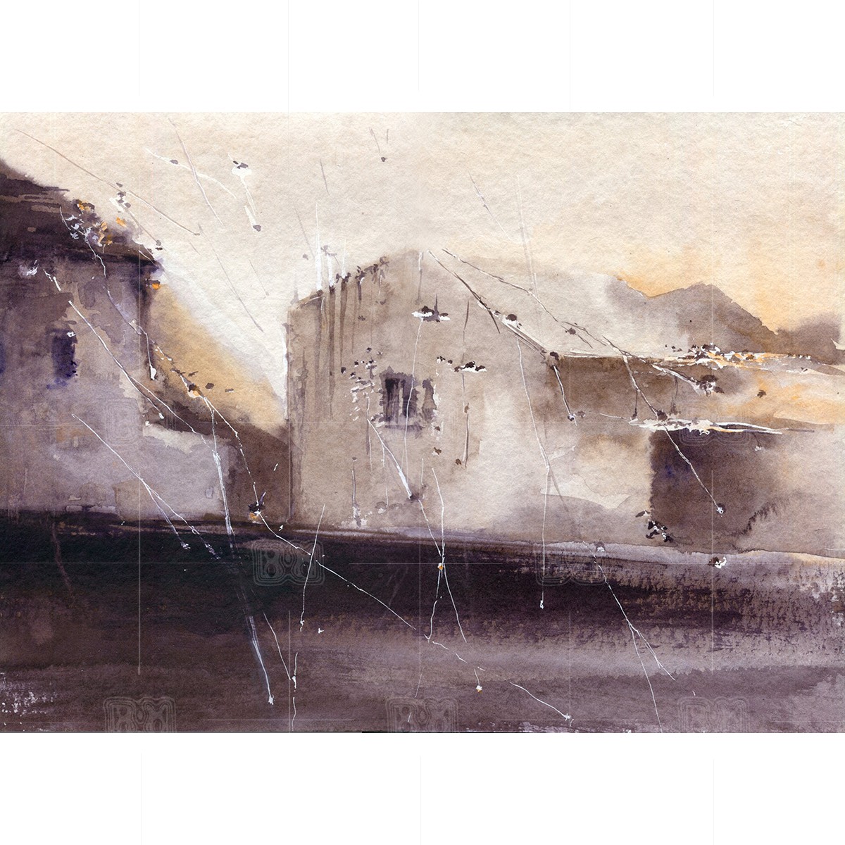 Rainy trip, episode 6 - watercolor 40x30 cm Rainy trip, episode 6 - watercolor 40x30 cm
