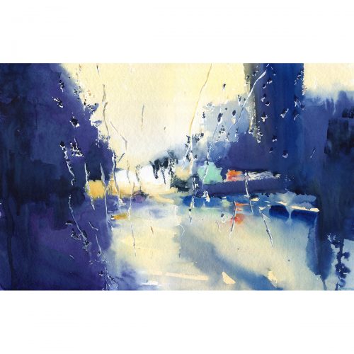 Rainy trip, episode 1 - watercolor 60x40 cm