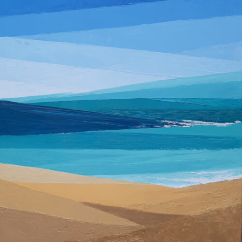 Blue, oil painting, 100x100 cm