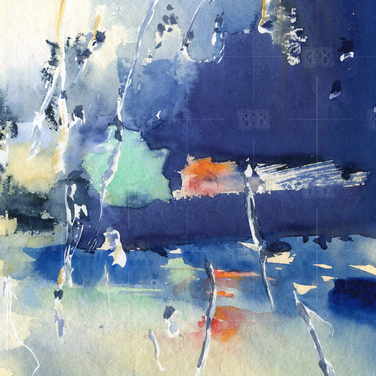 Rainy trip, episode 1 - watercolor 60x40 cm - close up Rainy trip, episode 1 - watercolor 60x40 cm - close up