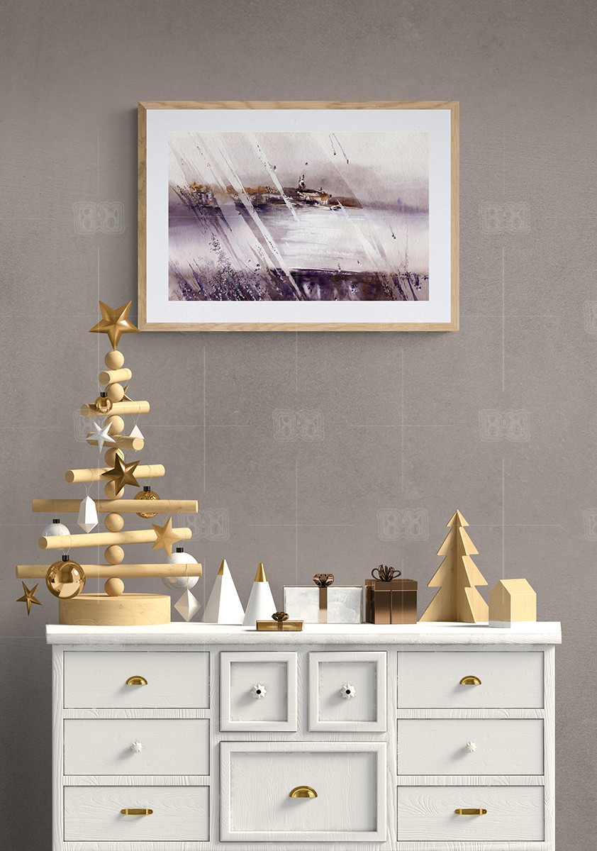 Rainy trip, episode 5 - watercolor 60x40 cm - in interior Rainy trip, episode 5 - watercolor 60x40 cm - in interior