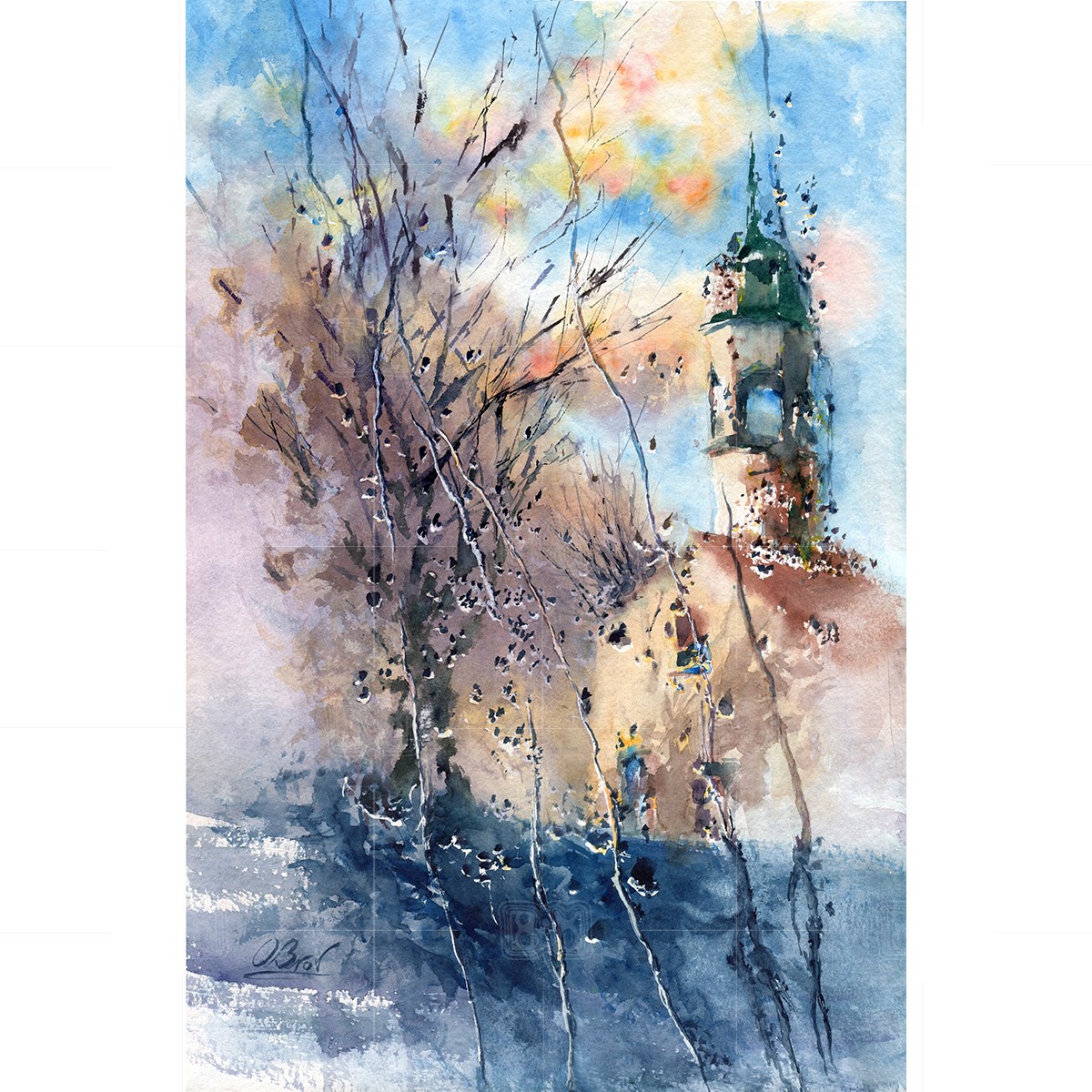 Rainy trip, episode 8 - watrocolor on paper 40x60 cm Rainy trip, episode 8 - watrocolor on paper 40x60 cm