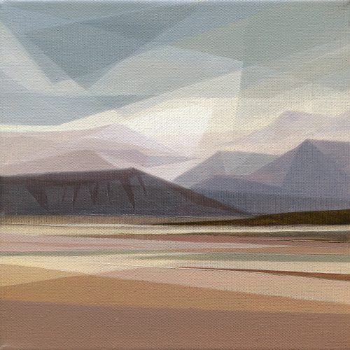 September in Khakasia, 20x20 cm, oil painting