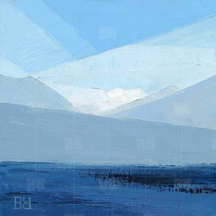 Blue (Mont Blanc) - oil painting 30x30 cm