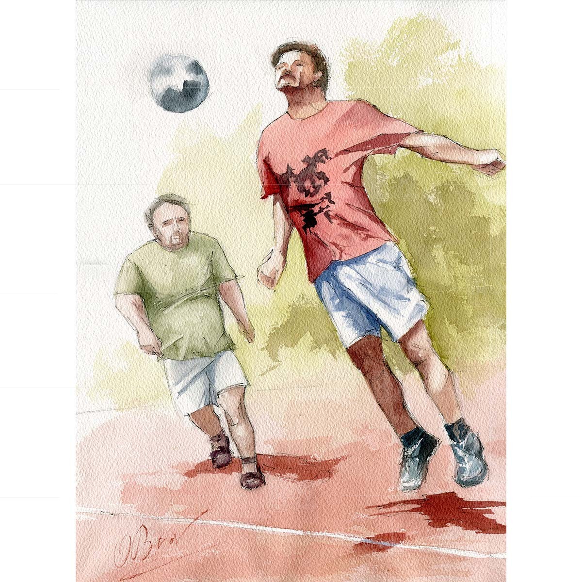 Nohejball - original watercolor painting 30x40 cm Nohejball - original watercolor painting 30x40 cm