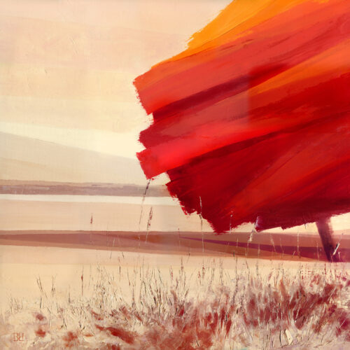 Red - oil painting, 100x 100 cm