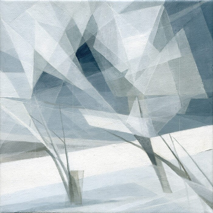 Winter dreams. Frost. 20x20 cm, oil