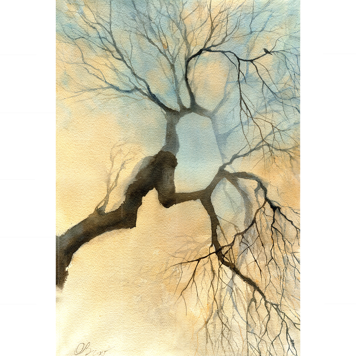 First song - original watercolor paintimg - Olga Brovchenko First song - original watercolor paintimg - Olga Brovchenko