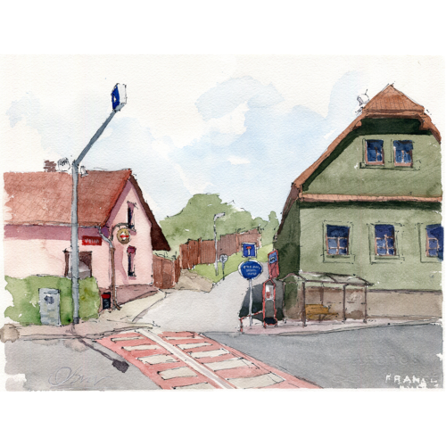 Hot - original watercolor paintinlg - 35x25 cm - Olga Brovchenko